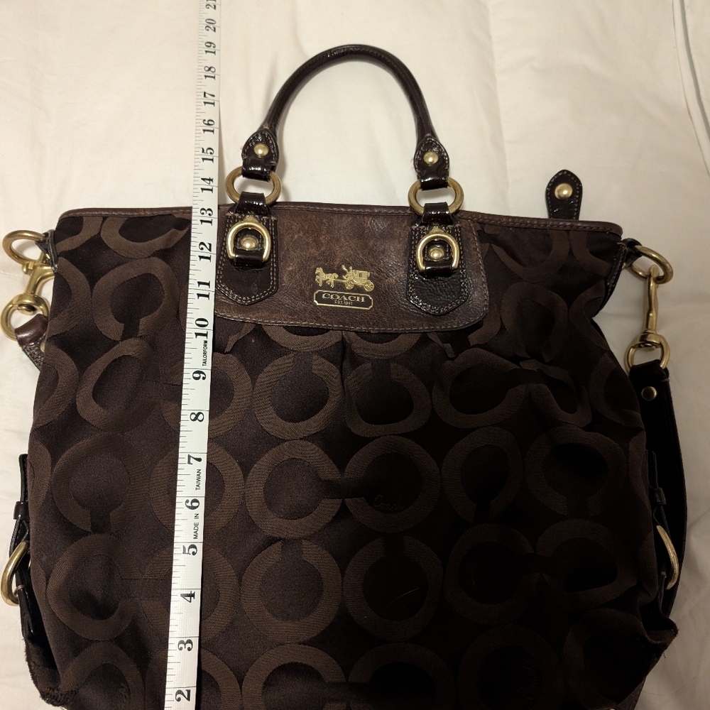 Coach Dark Brown Signature Shoulder Bag - Picture 4 of 4